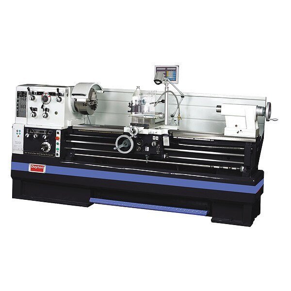 Lathe, 230V AC Volts, 7 1/2 hp HP, 60 Hz, Three Phase 80 in Distance Between Centers, Dayton, Mfr#: 467K91