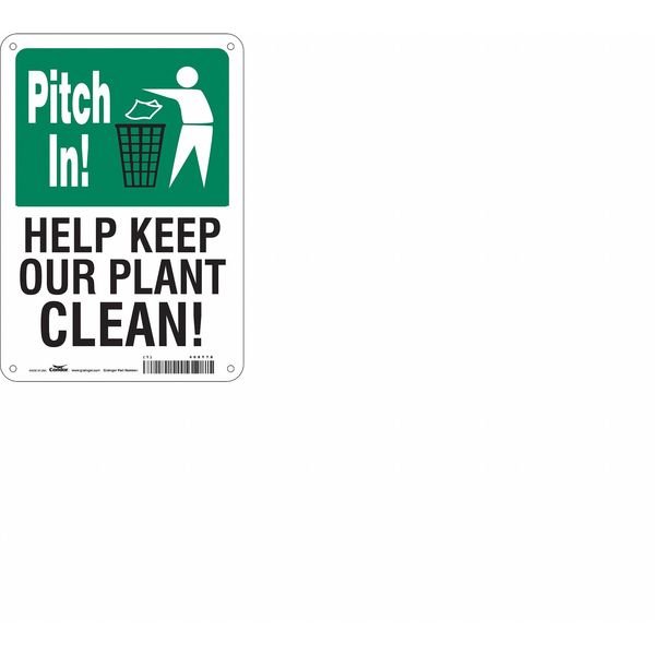 Safety Sign, 10 in Height, 7 in Width, Aluminum, Horizontal Rectangle, English, 468Y78, CONDOR, Mfr# 468Y78