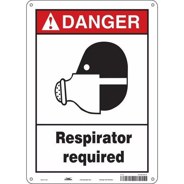 Safety Sign, 14 in Height, 10 in Width, Polyethylene, Vertical Rectangle, English, 468A04, CONDOR, Mfr# 468A04