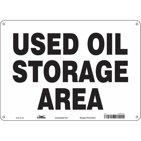 Safety Sign, 10 in Height, 14 in Width, Aluminum, Horizontal Rectangle, English, 470F12, CONDOR, Mfr# 470F12