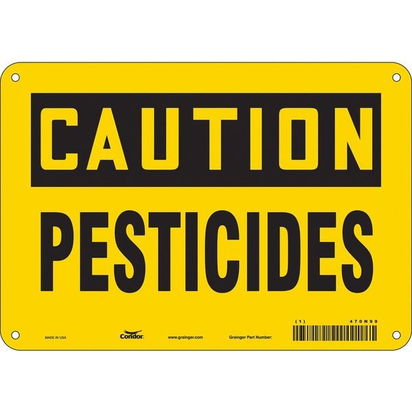 Safety Sign, 7 in Height, 10 in Width, Vinyl, Vertical Rectangle, English, 470N99, CONDOR, Mfr# 470N99