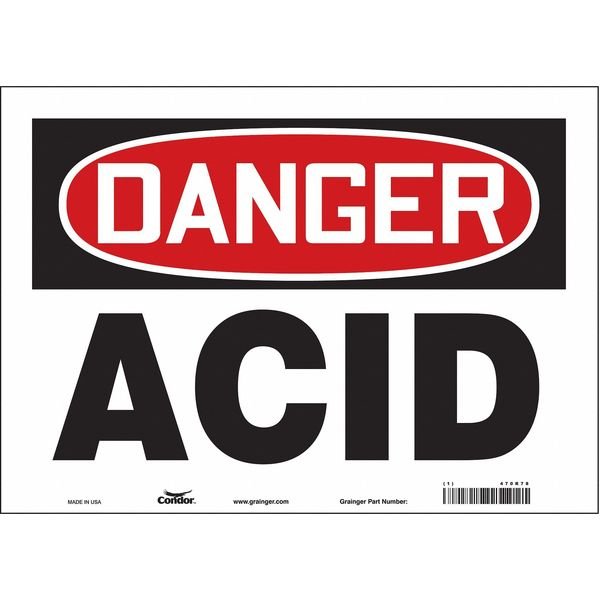 Safety Sign, 10 in Height, 14 in Width, Vinyl, Horizontal Rectangle, English, 470R78, Condor, Mfr#: 470R78