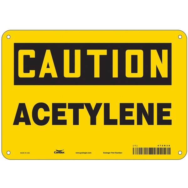 Safety Sign, 7 in Height, 10 in Width, Polyethylene, Vertical Rectangle, English, 470R38, CONDOR, Mfr# 470R38