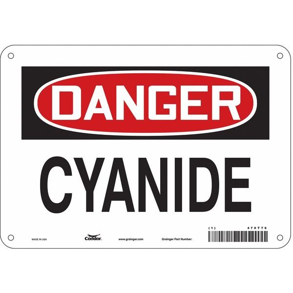 Safety Sign, 7 in Height, 10 in Width, Aluminum, Vertical Rectangle, English, 470T76, CONDOR, Mfr# 470T76
