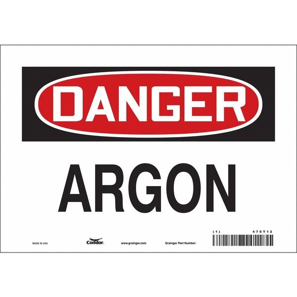Safety Sign, 7 in Height, 10 in Width, Vinyl, Vertical Rectangle, English, 470T12, CONDOR, Mfr# 470T12