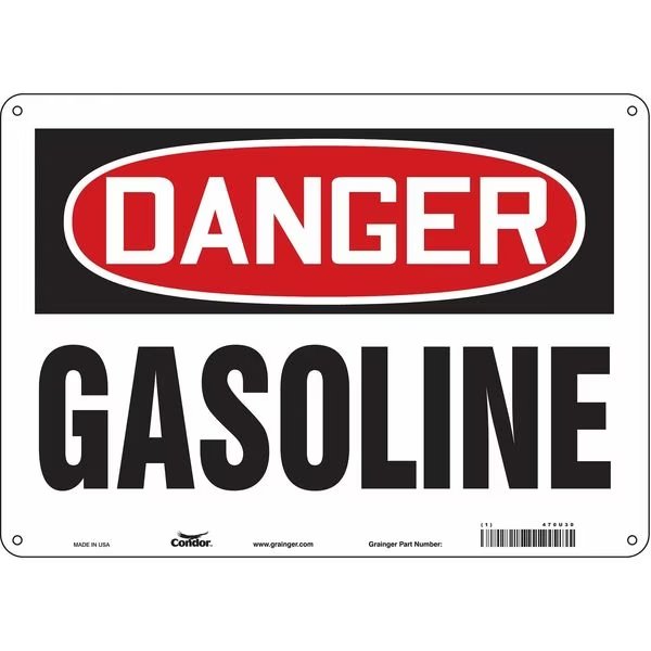 Safety Sign, 10 in Height, 14 in Width, Aluminum, Horizontal Rectangle, English, 470U30, CONDOR, Mfr# 470U30