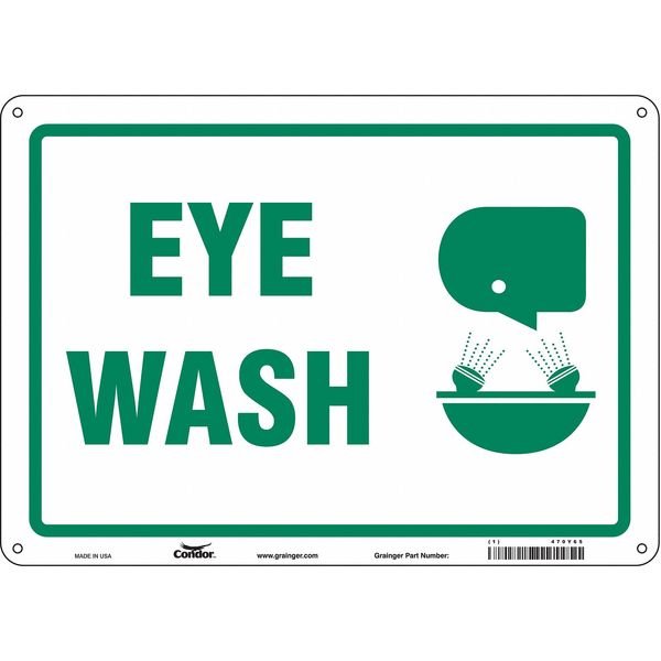 Safety Sign, 10 in Height, 14 in Width, Polyethylene, Horizontal Rectangle, English, 470Y65, CONDOR, Mfr# 470Y65