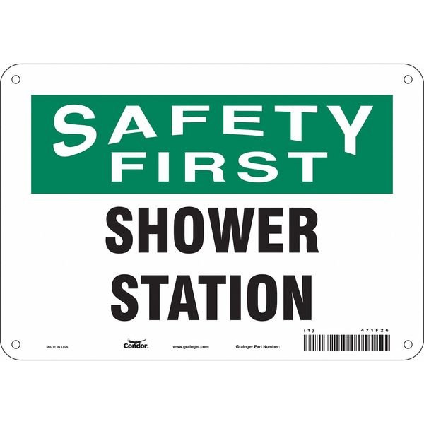 Safety Sign, 7 in Height, 10 in Width, Aluminum, Vertical Rectangle, English, 471F26, CONDOR, Mfr# 471F26