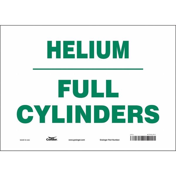 Safety Sign, 10 in Height, 14 in Width, Vinyl, Horizontal Rectangle, English, 471L71, CONDOR, Mfr# 471L71