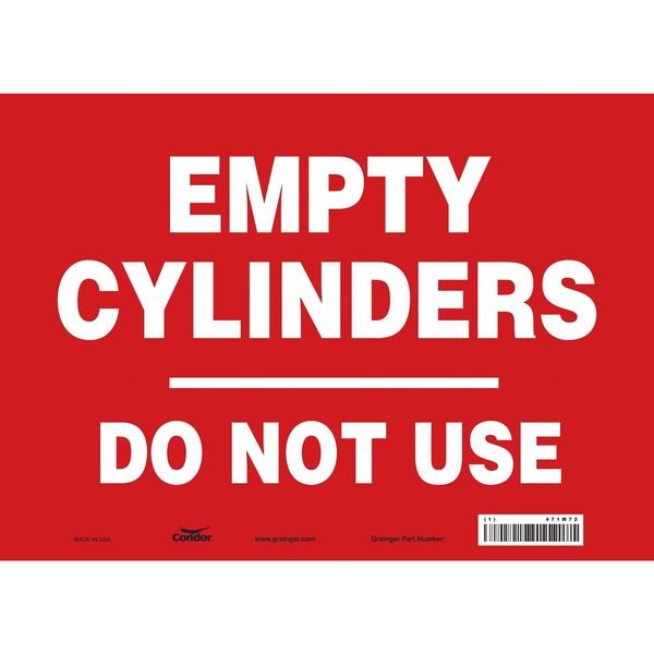 Safety Sign, 10 in Height, 14 in Width, Vinyl, Horizontal Rectangle, English, 471M72, CONDOR, Mfr# 471M72