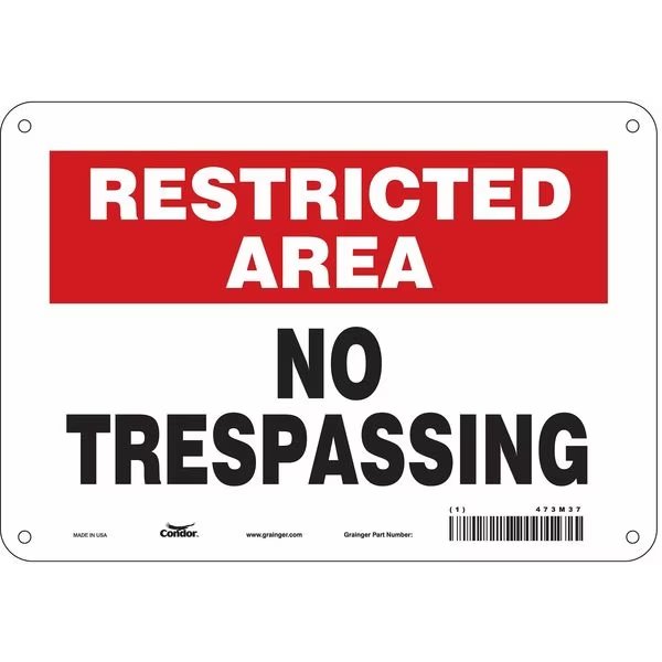 Safety Sign, 7 in Height, 10 in Width, Polyethylene, Vertical Rectangle, English, 473M37, CONDOR, Mfr# 473M37