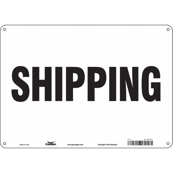 Safety Sign, 10 in Height, 14 in Width, Polyethylene, Horizontal Rectangle, English, 473C81, CONDOR, Mfr# 473C81