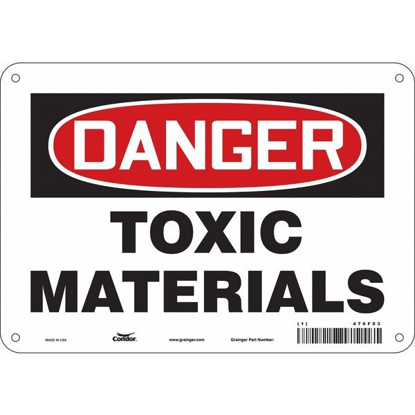 Safety Sign, 7 in Height, 10 in Width, Polyethylene, Vertical Rectangle ...