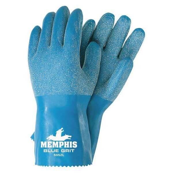 Natural Rubber Latex Coated Gloves, Full Coverage, Blue, S, PR, MCR SAFETY, Mfr# 6852S