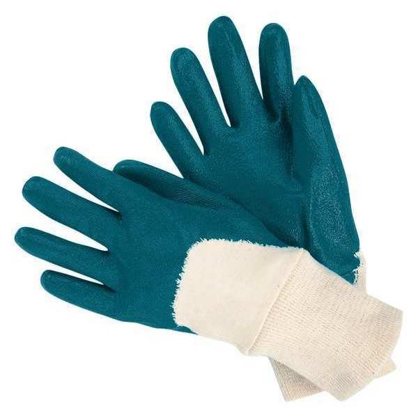 Nitrile Coated Gloves, 3/4 Dip Coverage, Blue/White, M, PR, MCR SAFETY, Mfr# 97980M
