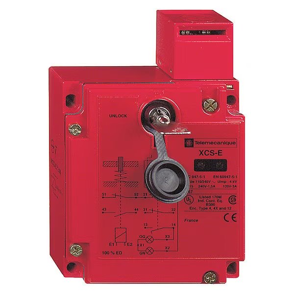 Safety Interlock 300Vac 5A Txcs, TELEMECANIQUE SENSORS, Mfr# XCSE7311