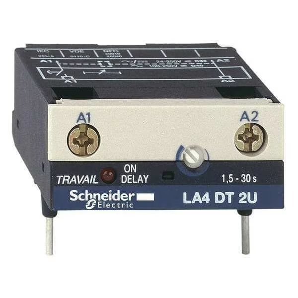 Contactor+Relay Timer Module 250V Iec, Schneider Electric, Mfr#: LA4DT2U