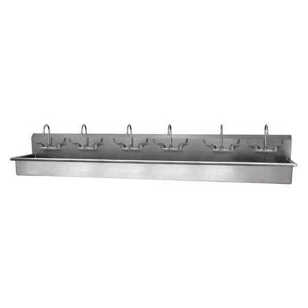 Wall Mount, 12 Hole, Wrist Blade Handles, Stainless, Wash Station, SANI-LAV, Mfr# 512WFL-0.5