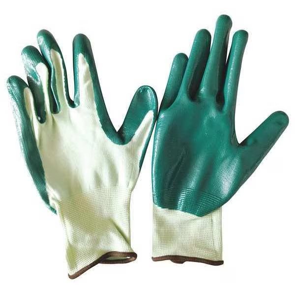 Nitrile Coated Gloves, Palm Coverage, Green, S, PR, CONDOR, Mfr# 48UN85