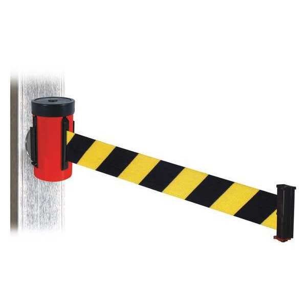 Belt Barrier, Red, Magnet, Black/Ylw Belt, Retracta-Belt, Mfr#: WH700RD-BYD-MM