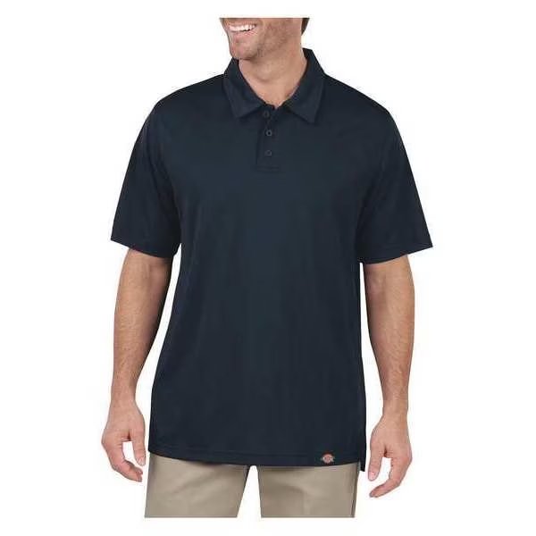 Short Sleeve Polo, Dark Navy, M, DICKIES, Mfr# LS45DN RG M