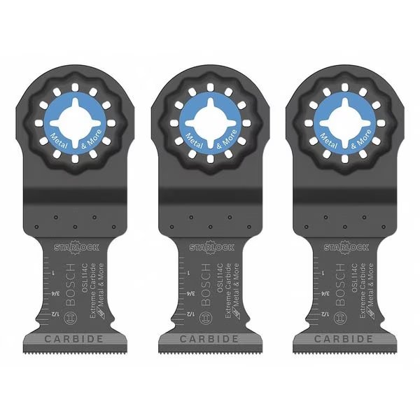 Oscillating Blade, Carbide, 4 in. L, PK3, BOSCH, Mfr# OSL114C-3