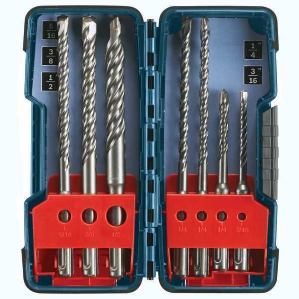 2-Cutter Hammer Drill Bit Set 3/16