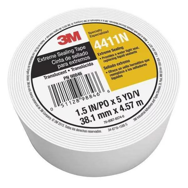 Packaging Tape, 5 yd. L x 1-1/2 in. W, 3M, Mfr# 4411N