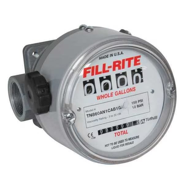 Flowmeter, 150 PSI, 1-1/2 in., Mechanical, FILL-RITE, Mfr# TN860AN1CAB2GAC