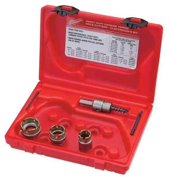 Sheet Metal Carbide Cutter Electrician's Kit - 5PC, MILWAUKEE TOOL, Mfr# 49-22-8300