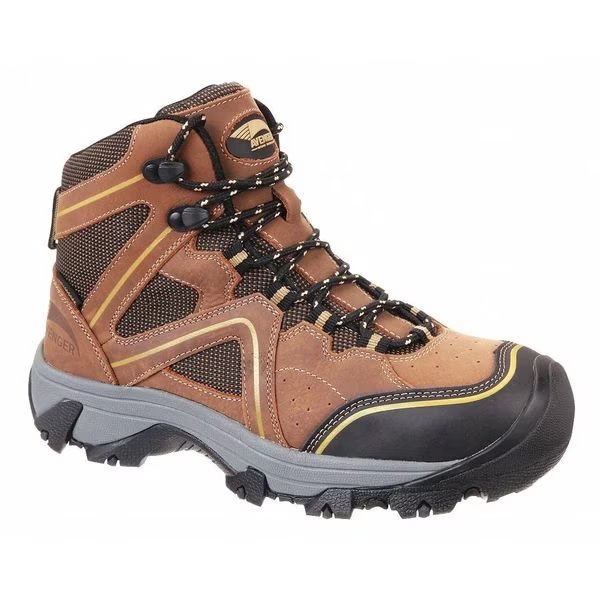Size 6-1/2 Women's Hiker Boot Steel Work Boot, Tan, AVENGER SAFETY FOOTWEAR, Mfr# A7751