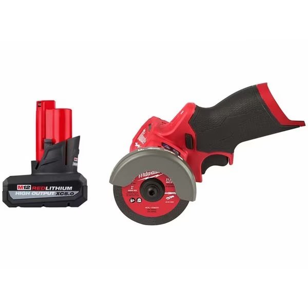 Battery and Cut-Off Tool, 5.0Ah Battery, MILWAUKEE TOOL, Mfr# 48-11-2450, 2522-20