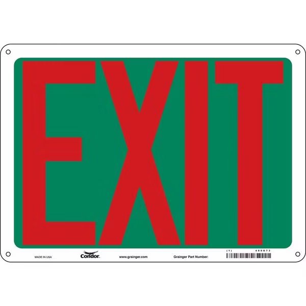 Safety Sign, 10 in x 14 in, Polyethylene, CONDOR, Mfr# 480G73