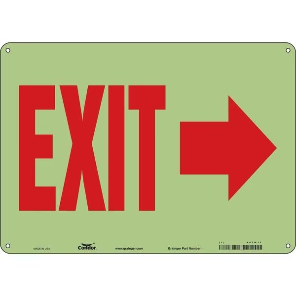 Safety Sign, 10 inx14 in, Polyethylene, CONDOR, Mfr# 480M25