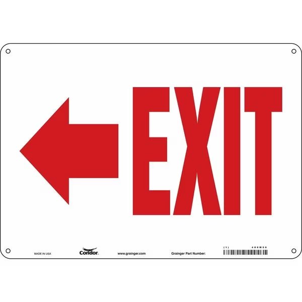 Safety Sign, 10 in x 14 in, Aluminum, CONDOR, Mfr# 480M56