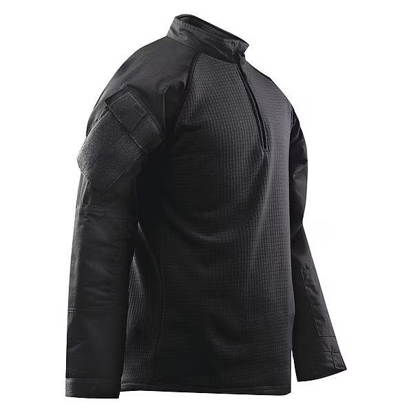 Combat Shirt, 2XL, Regular, Black, TRU-SPEC, Mfr# 2588