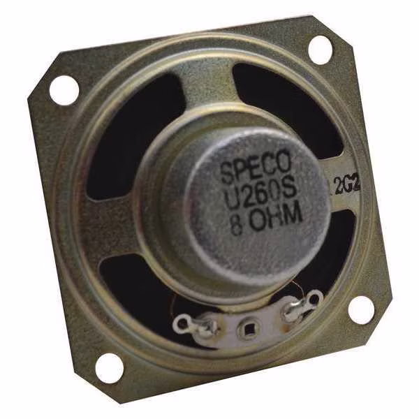 Speaker, 0.1 lb., 92dB, Paper Woofer, Speco Technologies, Mfr#: U260SX