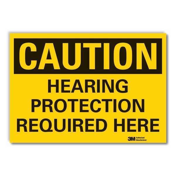 Caution Sign, 10 in. H, Vinyl, LCU3-0341-RD_14x10, LYLE, Mfr# LCU3-0341-RD_14x10