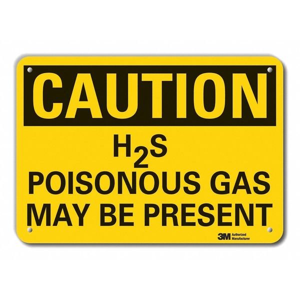 Caution Sign, 10 in H, 14 in W, Horizontal Rectangle, English, LCU3-0347-RA_14x10, Lyle, Mfr#: LCU3-0347-RA_14x10