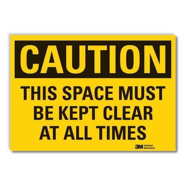 Caution Sign, 10 in H, 14 in W, Non-PVC Polymer, Horizontal Rectangle, English, LCU3-0390-ED_14x10, LYLE, Mfr# LCU3-0390-ED_14x10