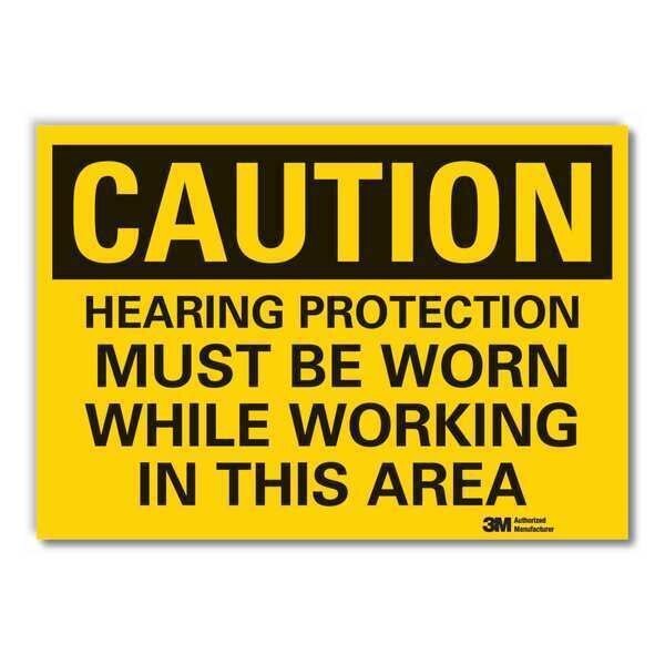 Caution Sign, 7 in. H, Vinyl, LCU3-0447-RD_10x7, LYLE, Mfr# LCU3-0447-RD_10x7