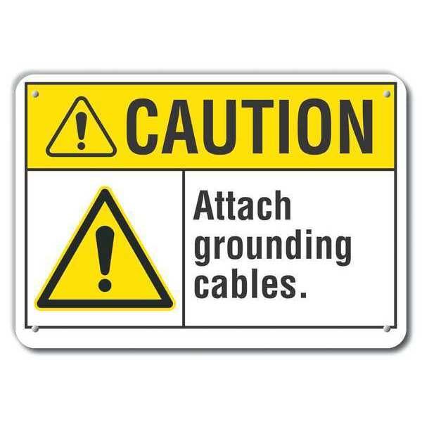 Caution Sign, Recycled Aluminum, 7 in. H, LCU3-0036-RA_10x7, Lyle, Mfr#: LCU3-0036-RA_10x7