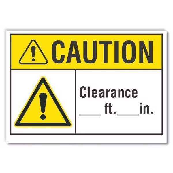 Clearance ___Ft___In, 10 in W x 7 in H, Vertical Rectangle, Reflective Sheeting, LCU3-0034-RD_10x7, Lyle, Mfr#: LCU3-0034-RD_10x7