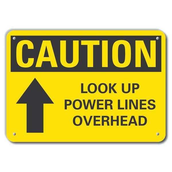 Caution Sign, Recycled Aluminum, 10 in. H, LCU3-0122-RA_14x10, Lyle, Mfr#: LCU3-0122-RA_14x10