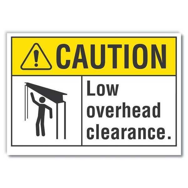 Sign, Self-Adhesive Vinyl, 3-1/2 in. H, LCU3-0107-RD_5x3.5, LYLE, Mfr# LCU3-0107-RD_5x3.5