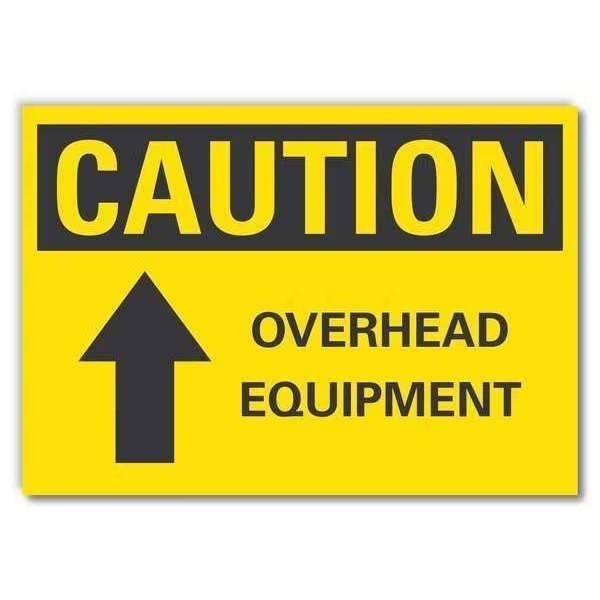 Caution Sign, Self-Adhesive Vinyl, 10 in H, LCU3-0123-RD_14x10, LYLE, Mfr# LCU3-0123-RD_14x10