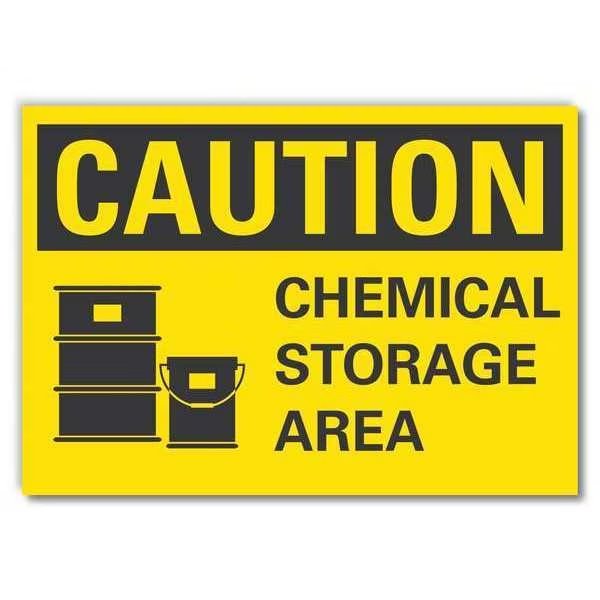 Caution Sign, 7 in H, 10 in W, Non-PVC Polymer, Vertical Rectangle, English, LCU3-0128-ED_10x7, LYLE, Mfr# LCU3-0128-ED_10x7