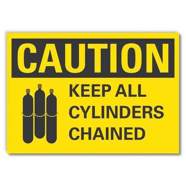 Cylinder Handling Caution Reflective Label, 3 1/2 in H, 5 in W, LCU3-0130-RD_5x3.5, LYLE, Mfr# LCU3-0130-RD_5x3.5