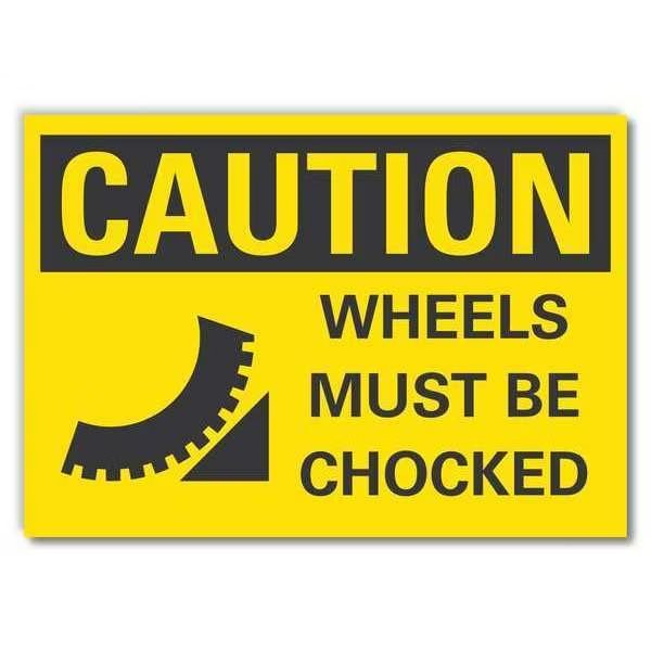 Caution Sign, 7 in H, 10 in W, Non-PVC Polymer, Vertical Rectangle, English, LCU3-0198-ED_10x7, LYLE, Mfr# LCU3-0198-ED_10x7
