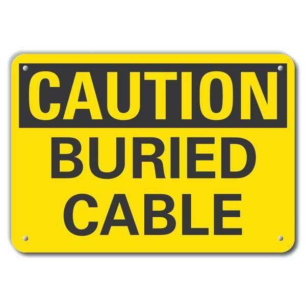 Caution Sign, 10 in H, 14 in W, Plastic, Horizontal Rectangle, English, LCU3-0214-NP_14x10, LYLE, Mfr# LCU3-0214-NP_14x10